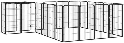 Shumee Ohrádka pro psy 22 panelů 50 × 100 cm černá - Ohrádka pro psa - Hlavní obrázek