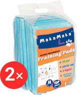 MakaMaka Super Absorbent Training Pads for Pets 
M 40 × 60 cm 2 × 20 ks - Absorbent Pad