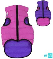 AiryVest bunda pre psov ružová/fialová S 40 - Oblečenie pre psov