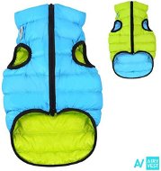 AiryVest bunda pre psov modrá/zelená S 30 - Oblečenie pre psov