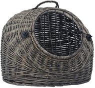 Shumee Crate Natural Willow Grey 45 × 35 × 35cm - Cat Carriers