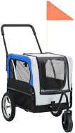 Shumee 2in1 dog trolley for bike and jogging grey-blue - Dog Bicycle Trailer