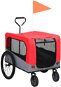 Shumee Cart for Dog for Bike and for Running 2-in-1 Red-grey - Dog Bicycle Trailer