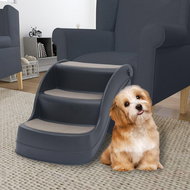Shumee Folding three-step dog steps dark grey - Steps for Dogs
