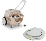 Loboo Bubble Sand pet carrier with wheeled chassis + padded cover - Dog Carriers