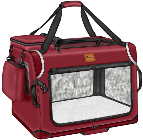 Tresko Crate for dogs and cats 70 × 52 × 52 cm, red - Dog Carriers - Main image