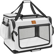 Tresko Dog and cat crate 83 × 58 × 58 cm, light grey - Dog Carriers