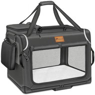 Tresko Dog and cat crate 83 × 58 × 58 cm, grey - Dog Carriers