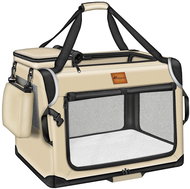 Tresko Crate for dogs and cats 92 × 63 × 63 cm, beige - Dog Carriers