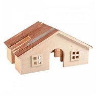 DUVO+ Domček drevený pre drobné hlodavce 22 × 18 × 15 cm - Domček pre hlodavce