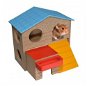 Domček pre hlodavce DUVO+ Farebný drevený domček pre drobné hlodavce 13 × 16 × 15,5 cm - Domeček pro hlodavce