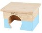 Zolux Home color dřevěný modrý S - Domeček pro hlodavce