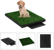 Shumee Toilet for dogs with bowl and artificial grass green 63 × 50 × 7 cm - Dog Toilet