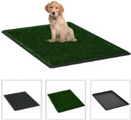 Shumee Toaleta pre psov s nádobou a umelou trávou zelená 76 × 51 × 3 cm - Psia toaleta