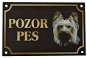 Cobbys Pet Pozor Pes Yorkshire 17 × 11 cm - Tabuľa