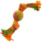 DOG FANTASY Coloured Puller, Ball 40cm, 2 Knots - Dog Toy