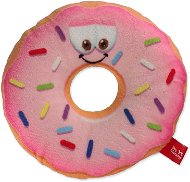 Dog Fantasy donut s tvárou ružový 12 cm - Hračka pre psov