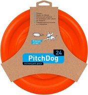 PitchDog Flying Disc for Dogs Orange 24cm - Dog Frisbee