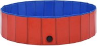 Shumee Bazén skladací červený PVC 120 × 30 cm - Bazén pre psov