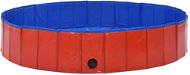 Shumee Bazén skladací červený PVC 160 × 30 cm - Bazén pre psov