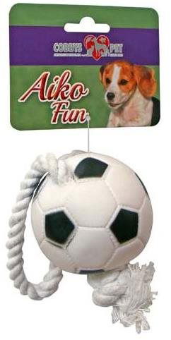 Cobbys Pet Aiko Fun Fotbalový míč na laně 26 cm  - Hračka pro psy - Hlavní obrázek