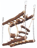 Trixie Natural Living Double Wooden Bridge for Mice and Hamsters 27 × 17 × 7cm - Climbing Frame for Rodents
