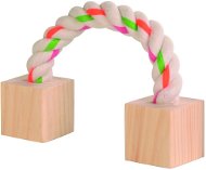 Trixie Cotton Bridge with Wooden Blocks 20 cm - Climbing Frame for Rodents
