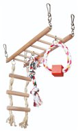Trixie Triangle Cage Swing with Ring and Ladder 29 × 25 × 9cm - Climbing Frame for Rodents