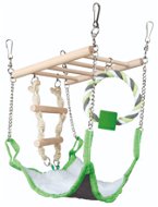 Trixie Závesný rebrík s peleštekom a bavlneným kruhom - Preliezka pre hlodavce