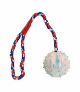 Trixie Hiphop Humped Ball on Rope Natural Rubber 6cm - Dog Toy