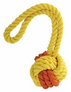 Trixie Hiphop Monty Natural Rubber and Cotton Ball with Loop 24cm - Dog Toy Ball