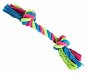 Trixie Hiphop Cotton Knot 2 Wicks Pink-blue-green 20cm 55g - Dog Toy