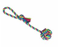 Trixie Hiphop Tug of War Ball Red-blue-yellow 7cm, 38cm 130g - Dog Toy