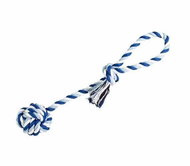 Trixie Hiphop Tug of War Ball Blue and White 7cm, 38cm 130g - Dog Toy