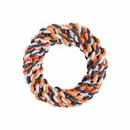Trixie Hiphop Cotton Circle Grey-orange 15cm 130g - Dog Toy
