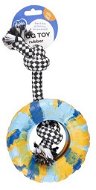 DUVO+ Rubber Ring with Rope - Dog Toy