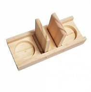 DUVO+ Dřevěné puzzle na pochoutky Edd 18 × 7 × 2,5cm - Hračka pro hlodavce