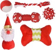 Flamingo Christmas Stocking with Toys Set - Dog Toy