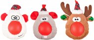 Flamingo Christmas Toy Plush Head Rubber Nose 21cm - Dog Toy