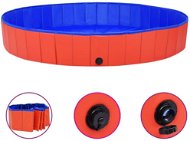 Dog Pool Shumee Folding pool for dogs red PVC 200 × 30 cm - Bazén pro psy