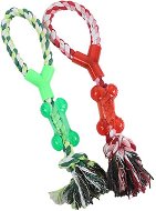 Shone Toy Tug of war with rubber roller green - Dog Toy