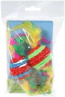 Olala Pets Striped ball with feathers - Cat Toy
