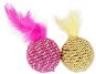 Olala Pets Ball with coloured feathers - Cat Toy