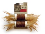M-Pets Natura rolls válčeky s pierkami 24 × 4,5 cm - Hračka pre mačky