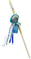 DUVO+ Smurfs Fishing rod with embroidered Smurf figure 42 × 8,5 × 2 cm - Cat Toy