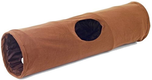 Akinu šustivý tunel pro kočky COMFORT hnědý 25 × 90 cm - Hračka pro kočky - Hlavní obrázek