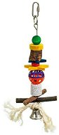 Karlie hračka pro ptáky z přírodních materiálů se zvonečkem 27 cm - Hračka pro ptáky