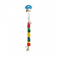 Duvo+ Hanging toy for parrots circle with coloured blocks and bell 35 cm - Bird Toy