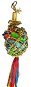 Duvo+ Závesná farebná piňata z kukuričných listov, kokosu a morských rias 40 × 9,5 × 9,5 cm - Hračka pre vtáky