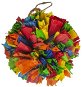 Duvo+ Závesná farebná hračka pre exoty pompón z kukuričných listov 12,7 × 7,6 × 7,6 cm S - Hračka pre vtáky